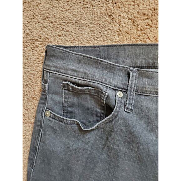 Madewell Black Button Fly 9" Mid-Rise Skinny Raw Hem Jeans Style #H3026, Size 28 - Picture 3 of 11